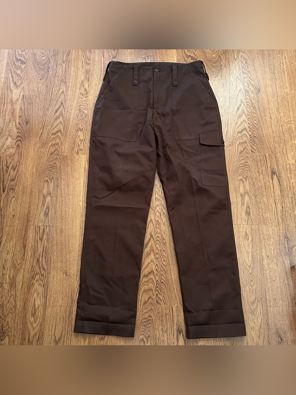 Smock x Mohawk General Store Pants Brown organic cotton size 36 straight leg